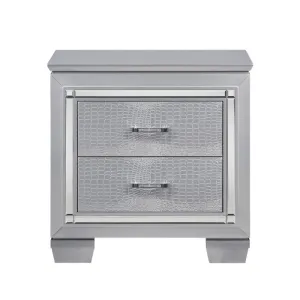 Homelegance Allura Nightstand in Silver 1916-4