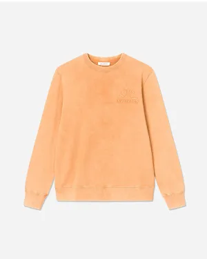Hugh Embossed Sweatshirt - Abricot Orange