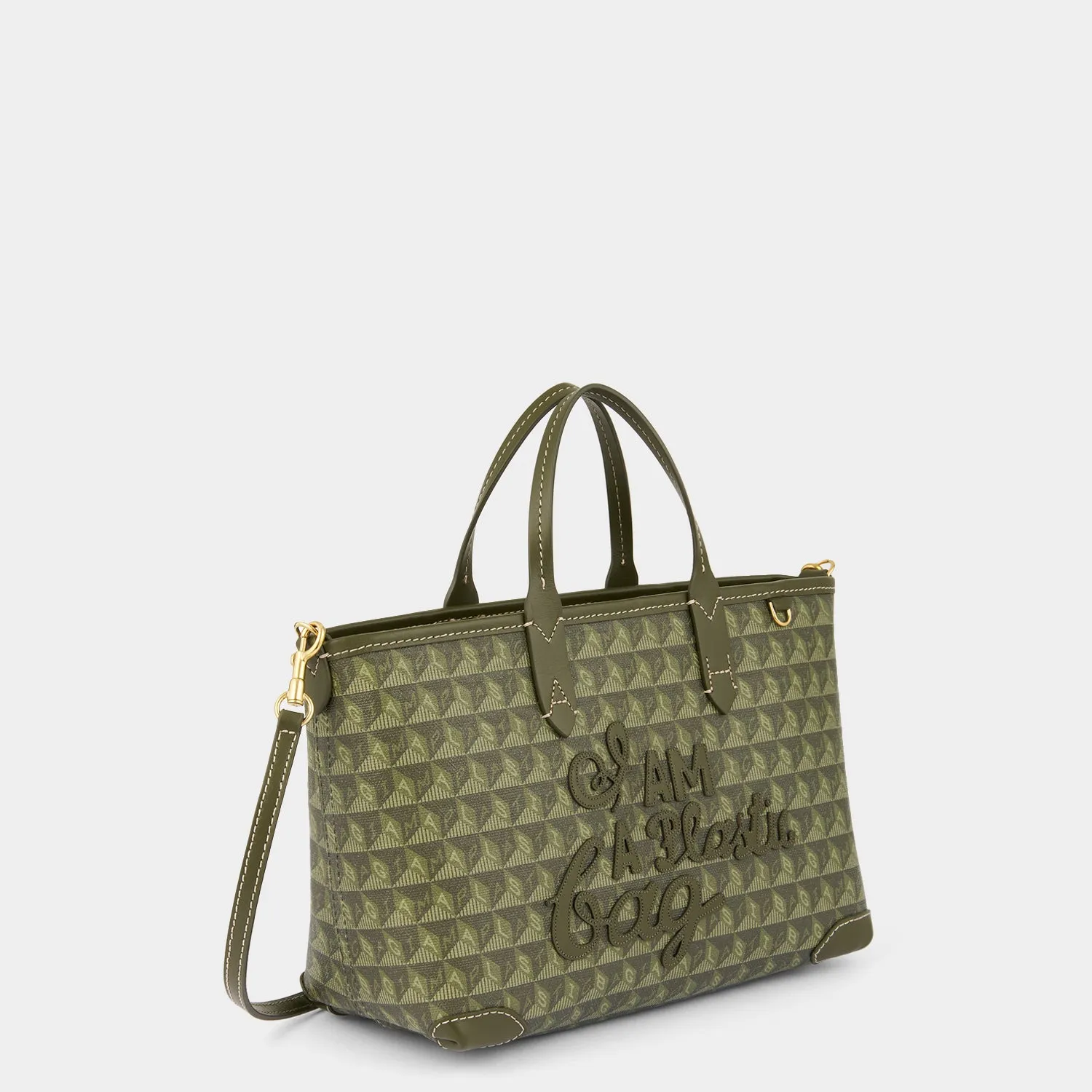 I Am A Plastic Bag XS Zipped Motif Cross-body Tote
