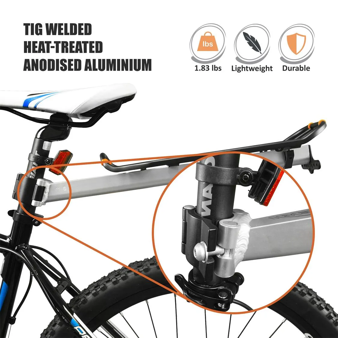 Ibera PakRak Seatpost Mounted Commuter Bike Carrier