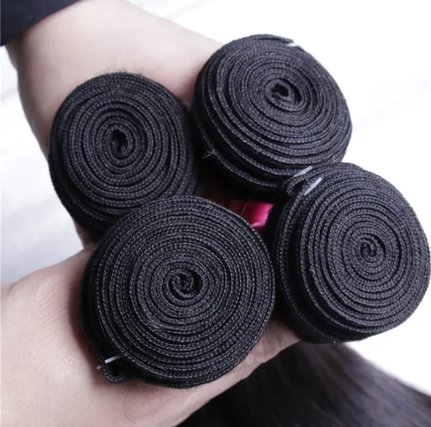 Indian Straight Bundles With 4×4 Closure 10A Grade 100% Human Remy Hair MYLOCKME