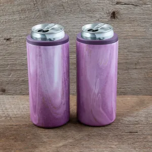 Insulated Garnet Pink Geode Slim Can Coolers