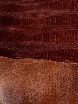 Italian Croc Embossed Double Shoulder - LIMITED STOCK