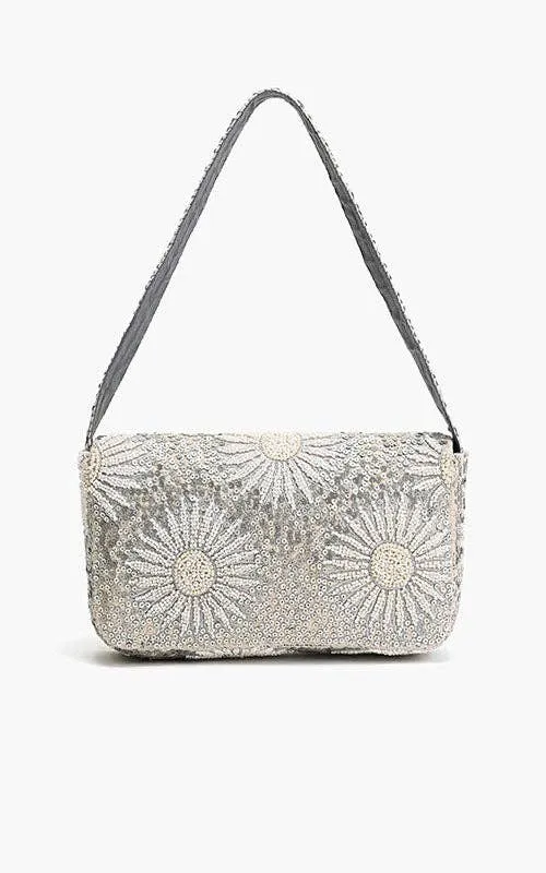 Ivory Petal Frostwork Shoulder Bag