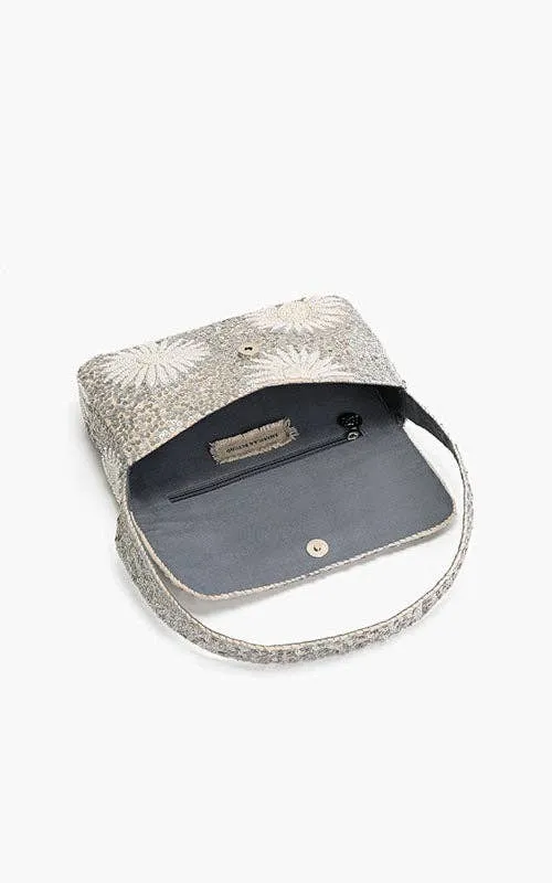 Ivory Petal Frostwork Shoulder Bag