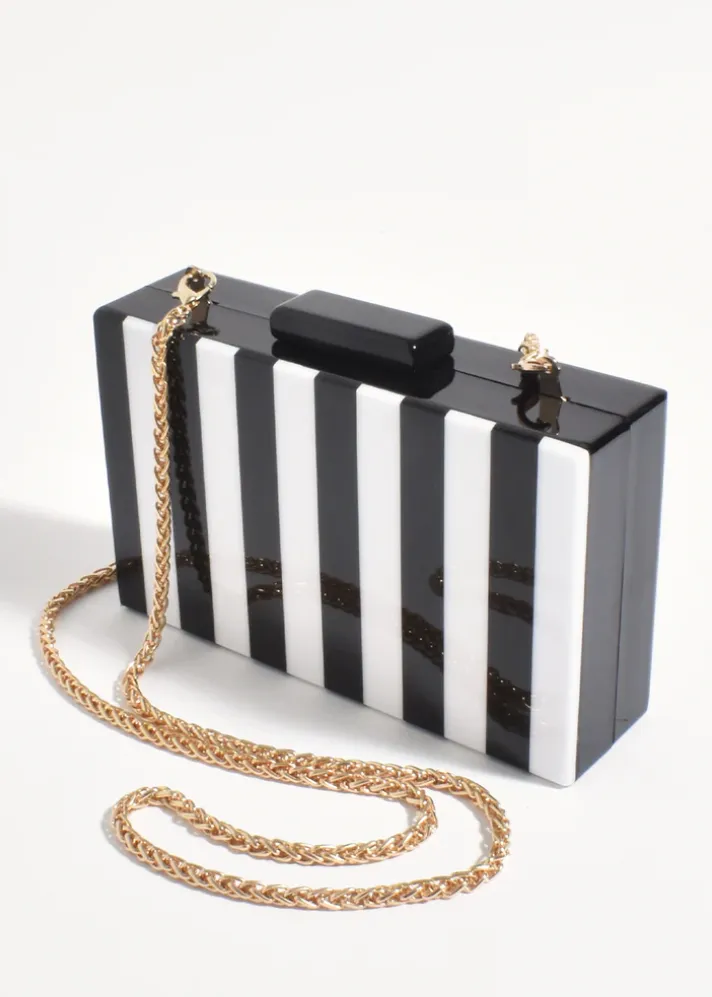 JONES STRIPE RESIN CLUTCH