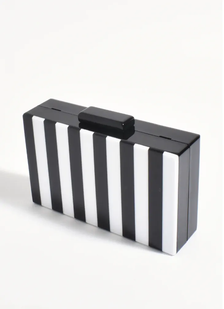 JONES STRIPE RESIN CLUTCH
