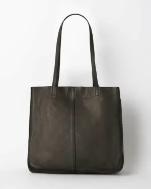 JUJU & CO Baby Unlined Leather Tote - Black