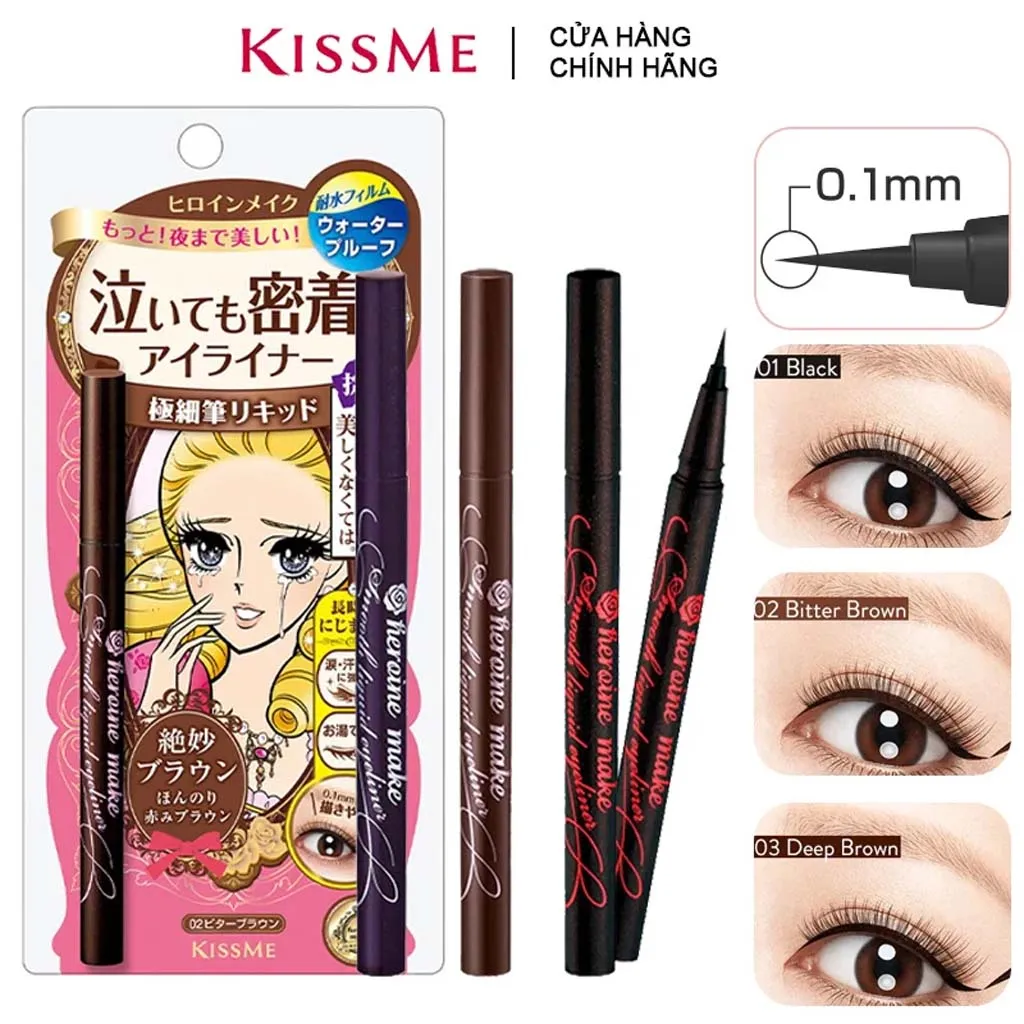 Kẻ Mắt Nước Kiss Me Heroine Make Smooth Liquid Eyeliner