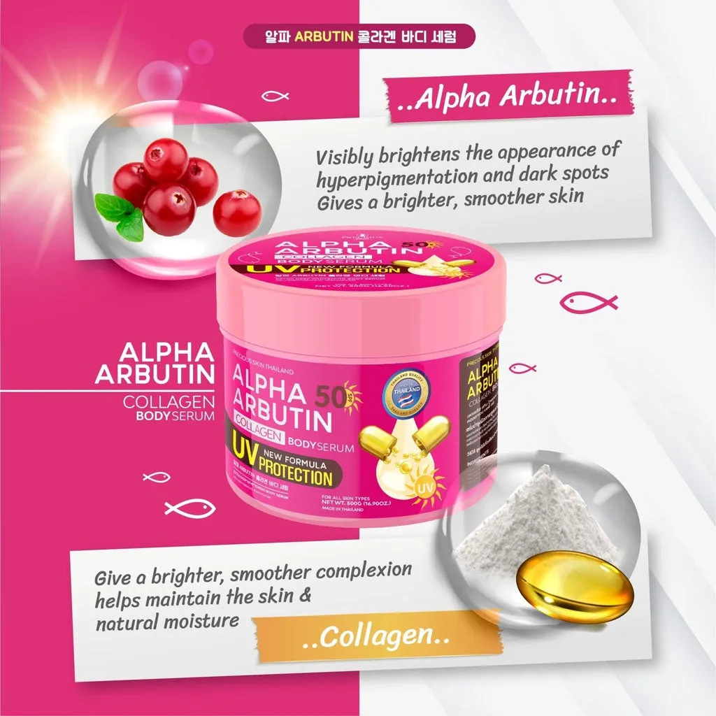 Kem Kích Trắng Alpha Arbutin Collagen Body Serum SPF50 500g