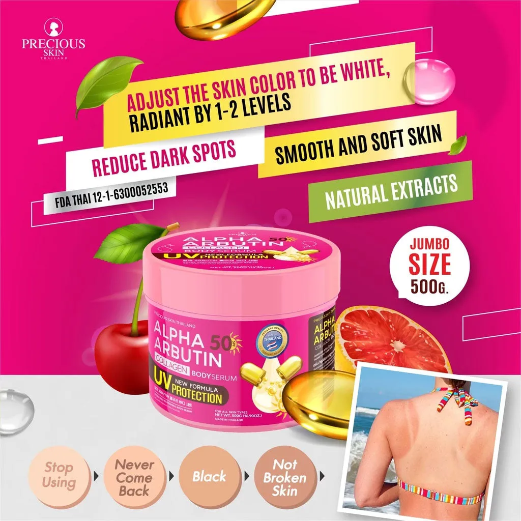 Kem Kích Trắng Alpha Arbutin Collagen Body Serum SPF50 500g