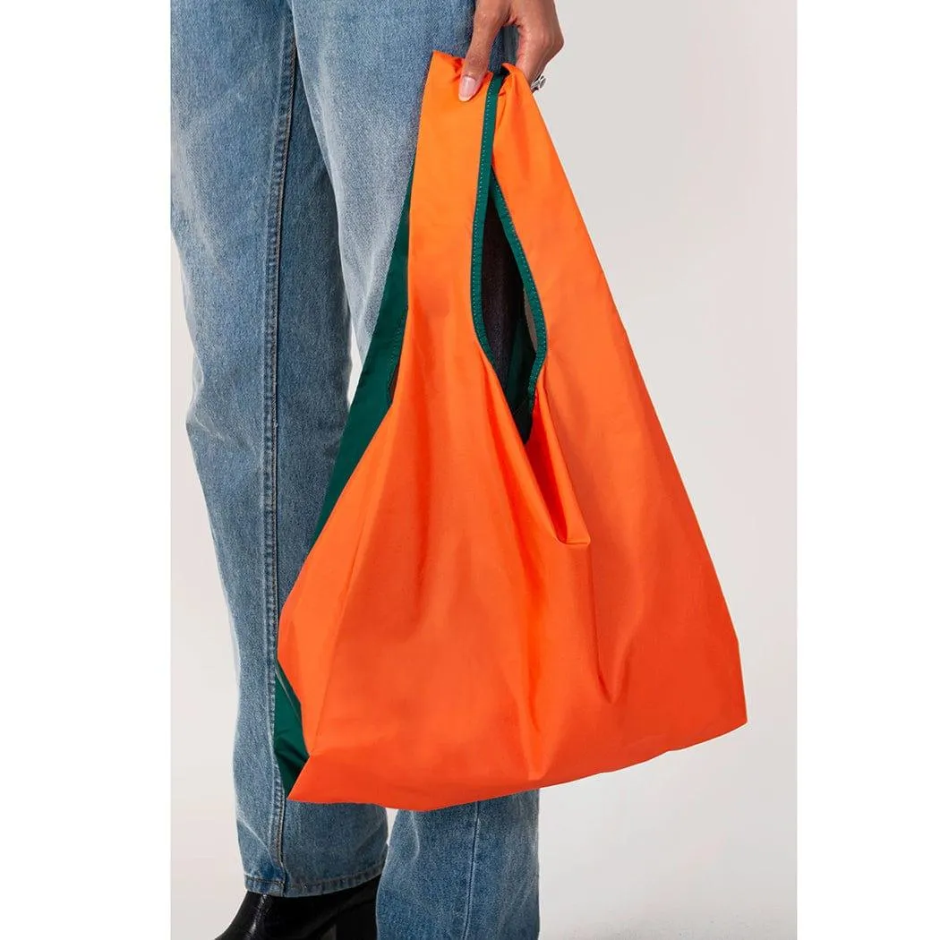 KIND BAG Reusable Bag - Medium| Bicolour Green & Orange