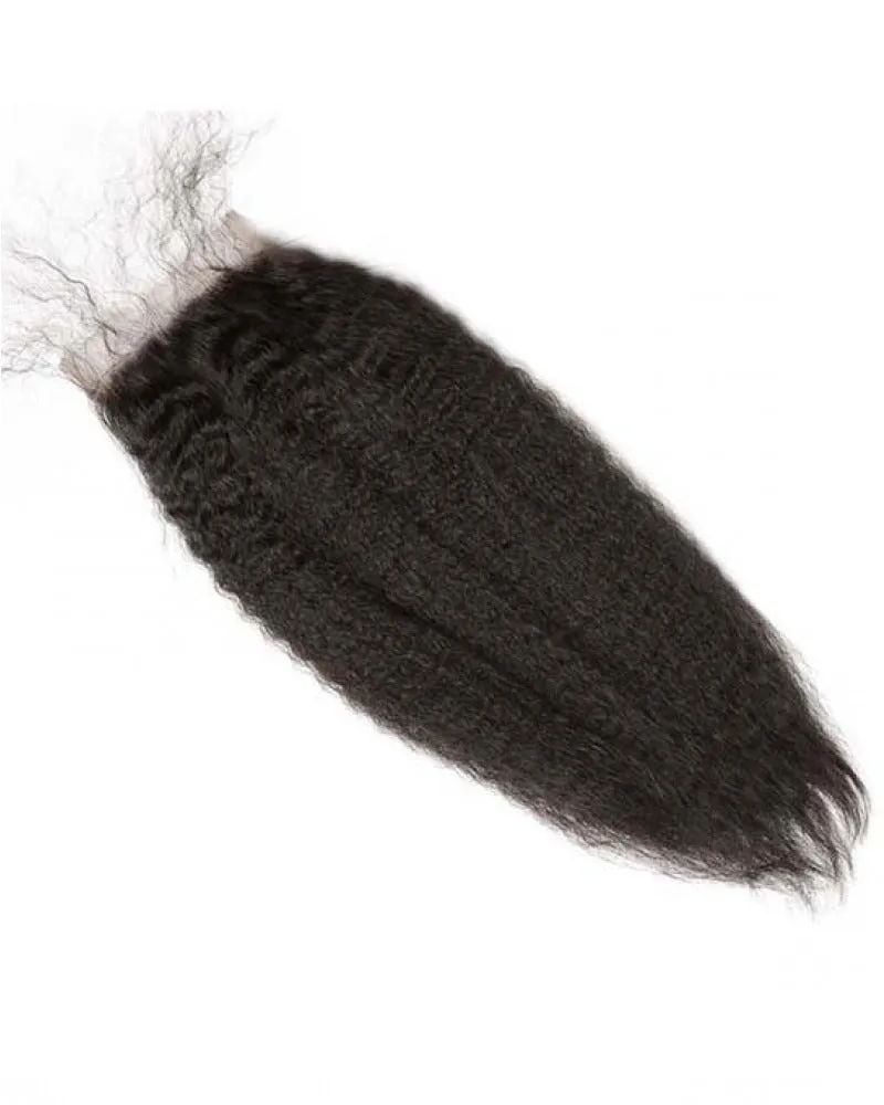 Kinky Straight| 4x4 | 100% UNPROCESSED HUMAN HAIR HD LACE CLOSURES