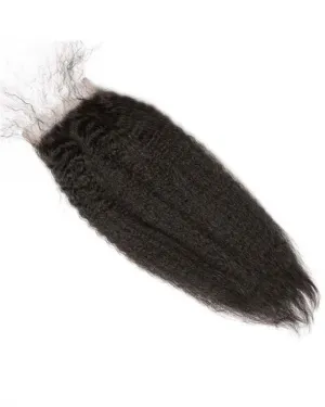 Kinky Straight| 4x4 | 100% UNPROCESSED HUMAN HAIR HD LACE CLOSURES