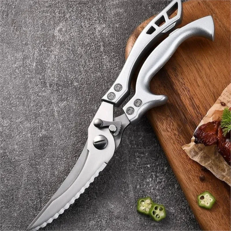 Kitchen Scissors Multifunctional Stainless Steel Food Scissors Chicken Bone Meat Fish Vegetable Cutting Trimming Shears