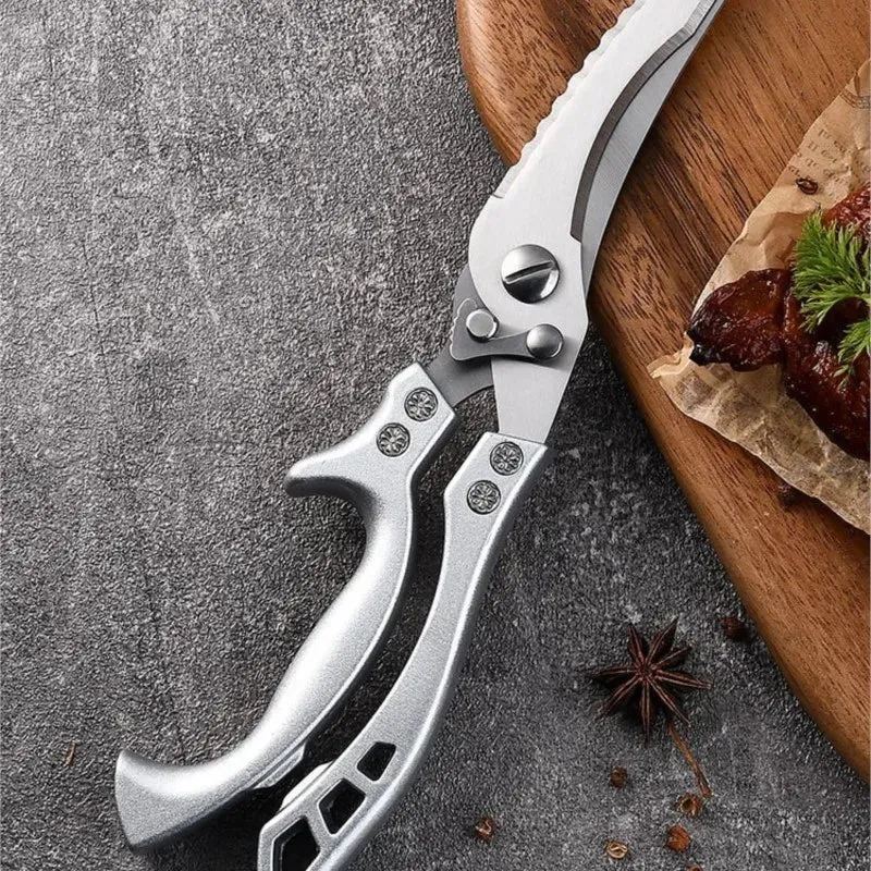 Kitchen Scissors Multifunctional Stainless Steel Food Scissors Chicken Bone Meat Fish Vegetable Cutting Trimming Shears