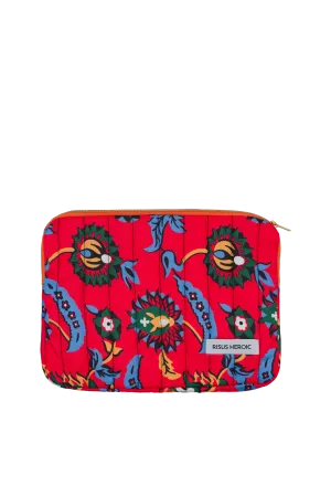 Kırmızı Desenli Laptop Kılıfı