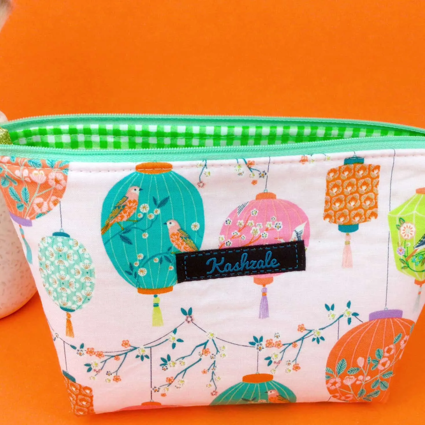 Lanterns Medium Cosmetic Bag. Pale Pink Cosmetic Bags