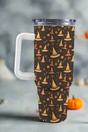 Large Stainless Steel Insulated Travel Flask with Handle – Spooky Edition