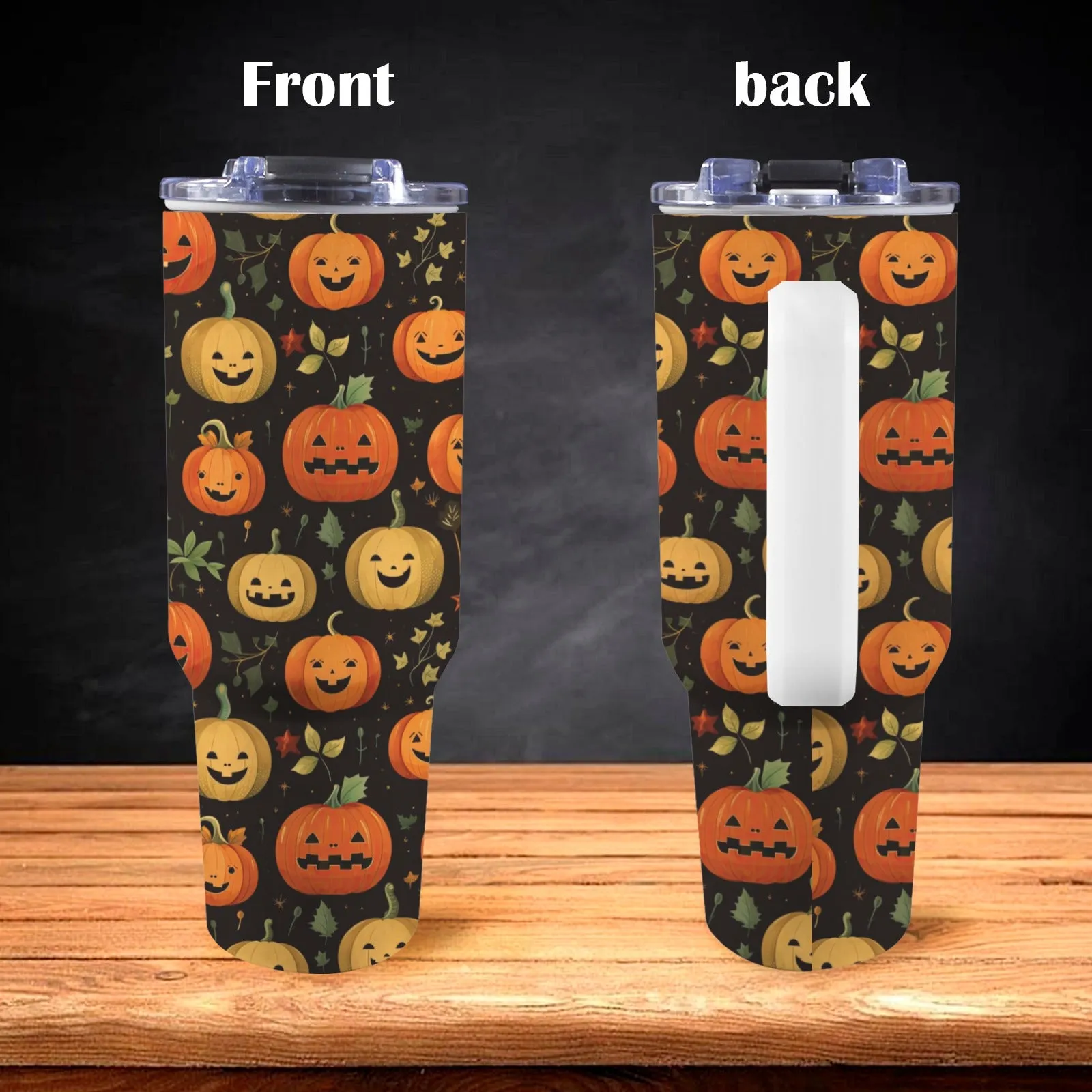 Large Stainless Steel Insulated Travel Flask with Handle – Spooky Edition