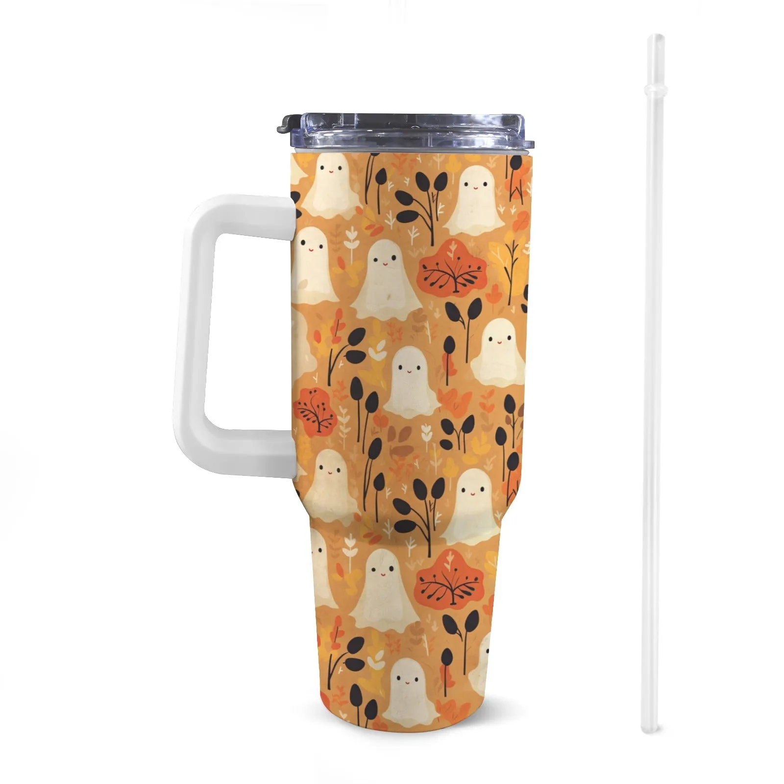 Large Stainless Steel Insulated Travel Flask with Handle – Spooky Edition