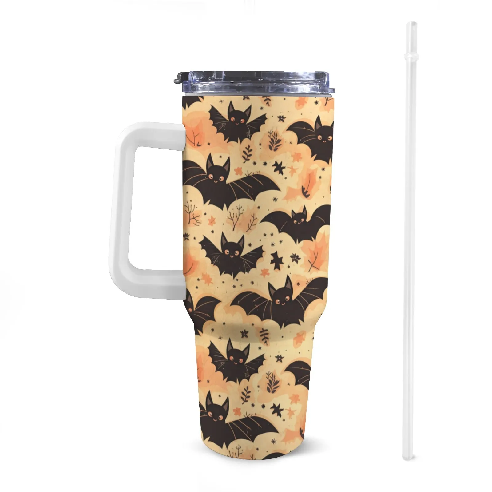 Large Stainless Steel Insulated Travel Flask with Handle – Spooky Edition