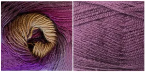 LAVENDER   LUPINE - Falling Leaves Scarf YARN KIT