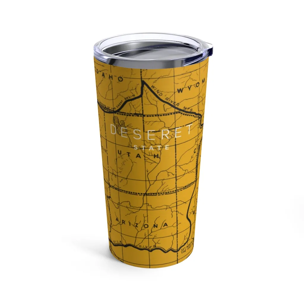 LDS Gift - Utah History of Deseret State - 20oz Tumbler with Lid