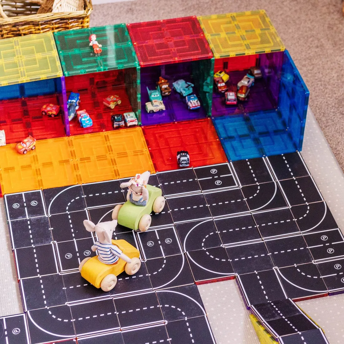 Learn & Grow Magnetic Tile Toppers - Road