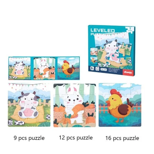 Level-Up Magnetic Jigsaw Puzzle Sets 3in1 - Ages 3  Years