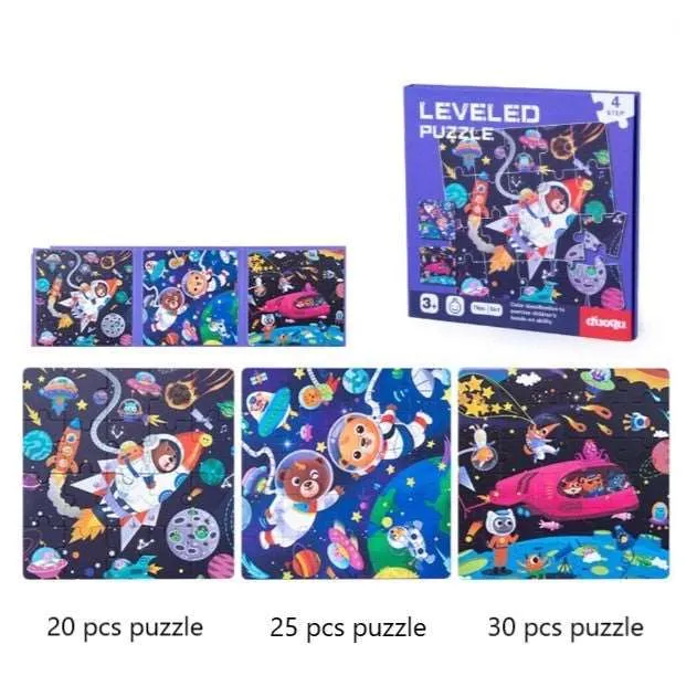 Level-Up Magnetic Jigsaw Puzzle Sets 3in1 - Ages 3  Years