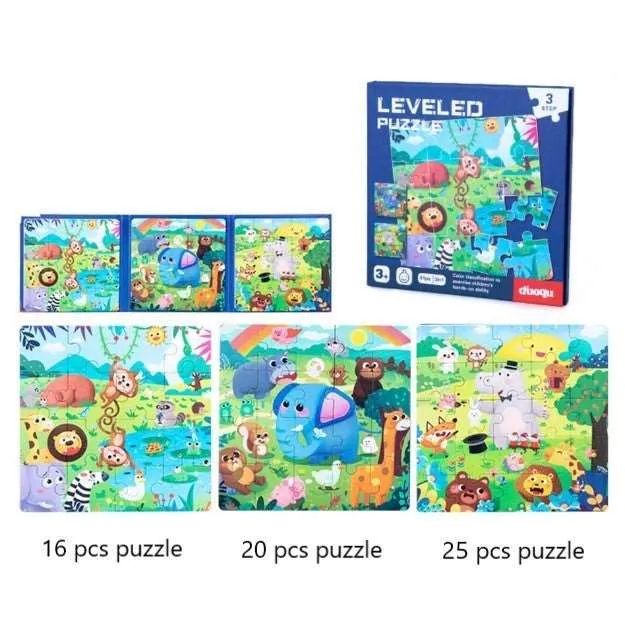 Level-Up Magnetic Jigsaw Puzzle Sets 3in1 - Ages 3  Years
