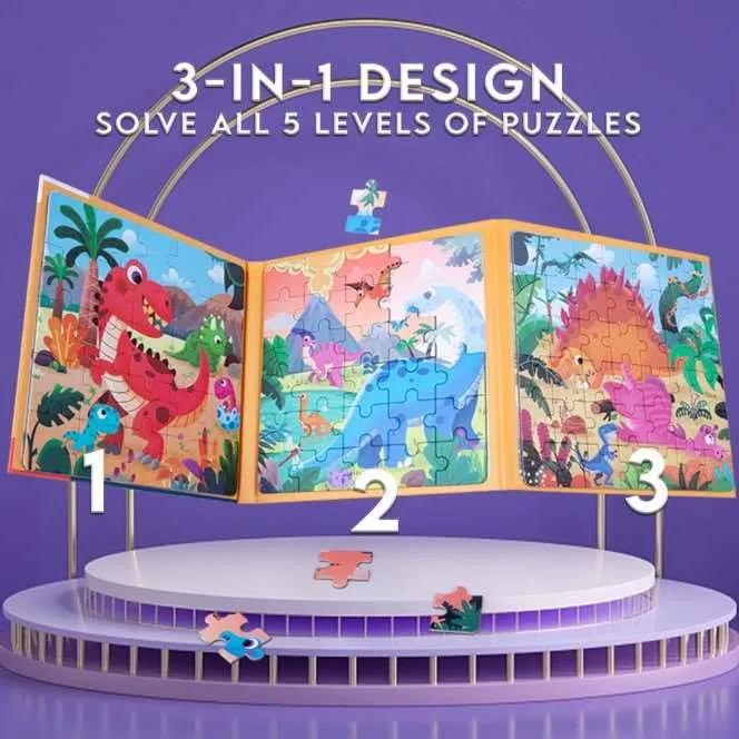 Level-Up Magnetic Jigsaw Puzzle Sets 3in1 - Ages 3  Years