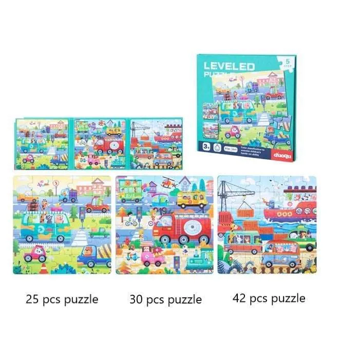 Level-Up Magnetic Jigsaw Puzzle Sets 3in1 - Ages 3  Years