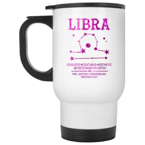 Libra White Travel Mug, Libra constellation mug, explore it