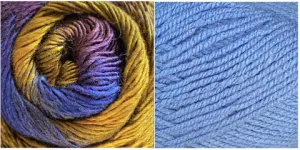 LIGHT BLUE   I CAN’T QUIT YOU - Falling Leaves Scarf YARN KIT