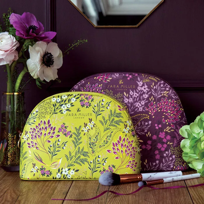 Lime Songbird Medium Cosmetic Bag