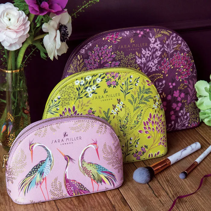 Lime Songbird Medium Cosmetic Bag