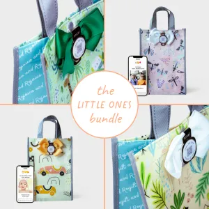 Little Ones Bundle | Reusable Gift Bag   QR Greeting Card Set | 8 Pieces