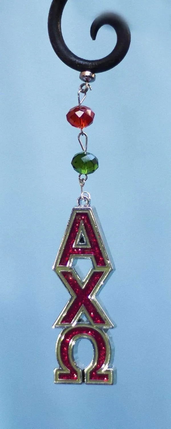Logo Bling - Alpha Chi Omega - Magnetic Ornament   (Set of 3)