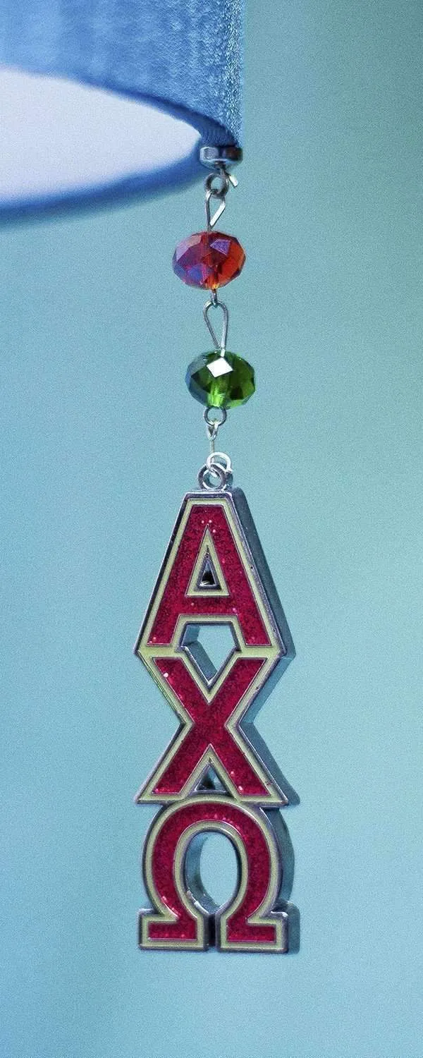 Logo Bling - Alpha Chi Omega - Magnetic Ornament   (Set of 3)