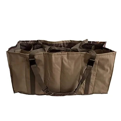 LOSA 12 Slot 3D Lifelike Duck Decoy Bag with Padded & Adjustable Shoulder Strap