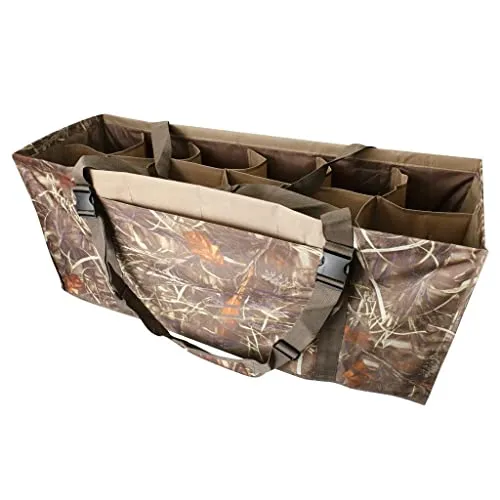 LOSA 12 Slot 3D Lifelike Duck Decoy Bag with Padded & Adjustable Shoulder Strap
