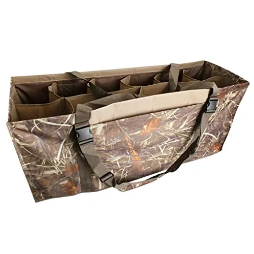 LOSA 12 Slot 3D Lifelike Duck Decoy Bag with Padded & Adjustable Shoulder Strap