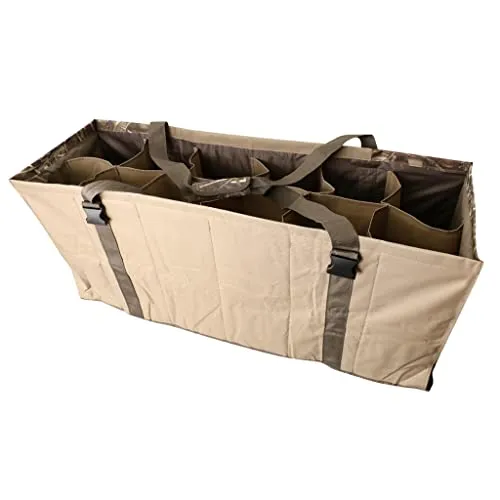 LOSA 12 Slot 3D Lifelike Duck Decoy Bag with Padded & Adjustable Shoulder Strap