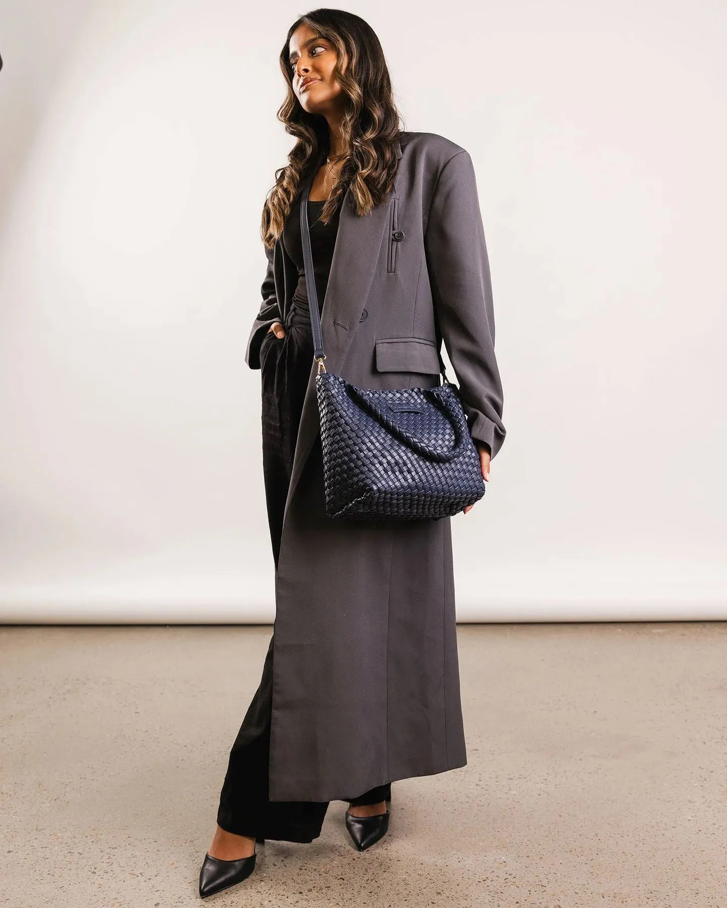 LOUENHIDE Baby Cruiser Woven Tote Bag - Navy