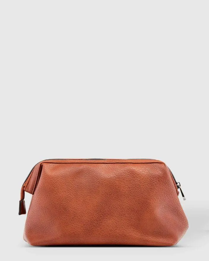 LOUENHIDE Gilbert Mens Toiletry Bag - Tan