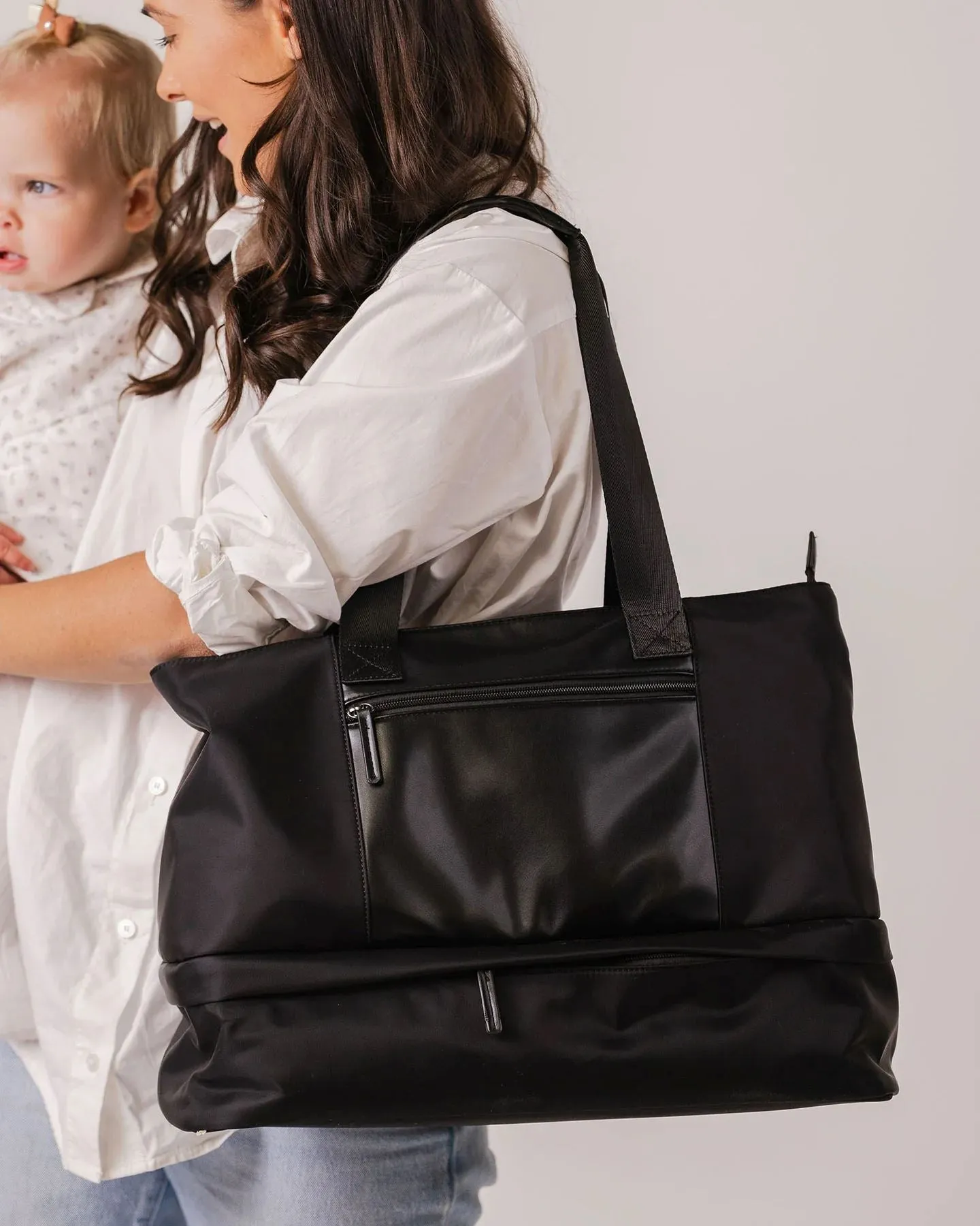 LOUENHIDE Madden Nylon Baby Bag - Black