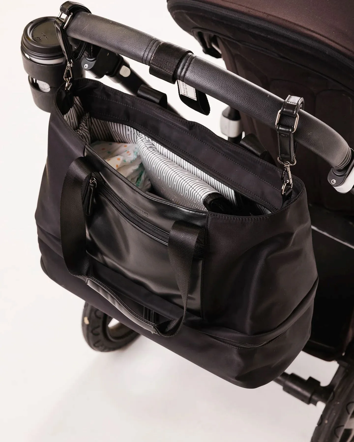 LOUENHIDE Madden Nylon Baby Bag - Black