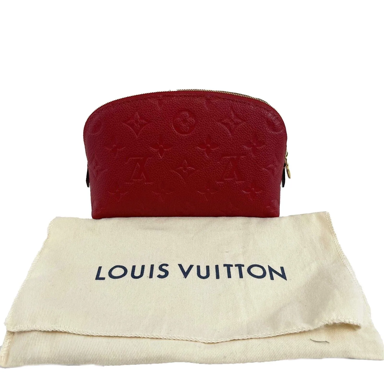 Louis Vuitton Empreinte Cosmetic Pouch Scarlet Pristine